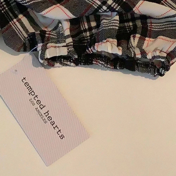 Tempted Hearts Plaid 3/4 Sleeve With Elastic Size 3X New With Tags - Picture 7 of 8